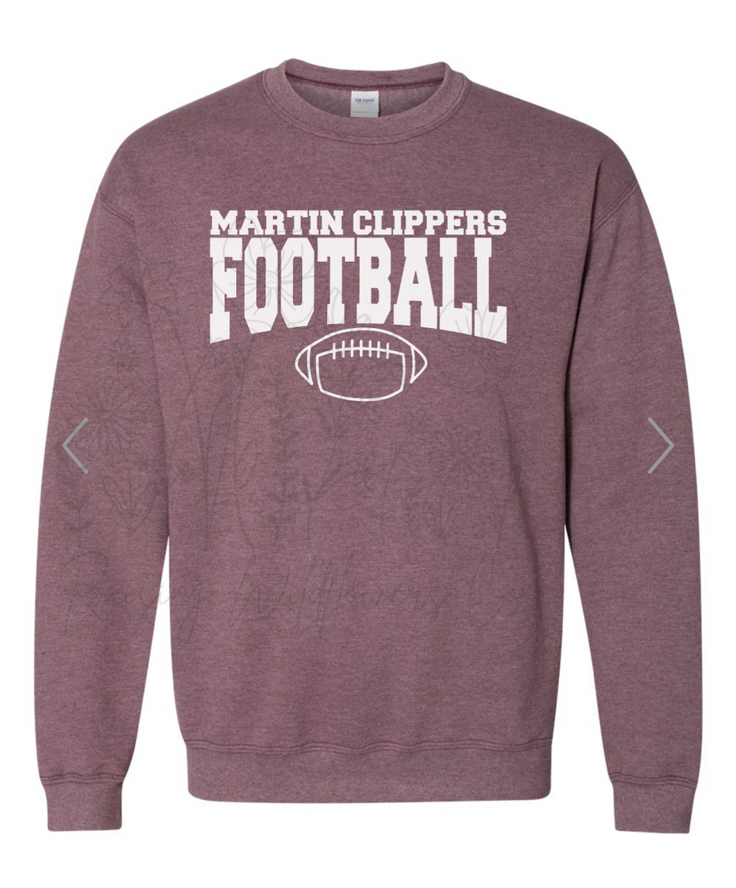 Maroon clippers football crewneck