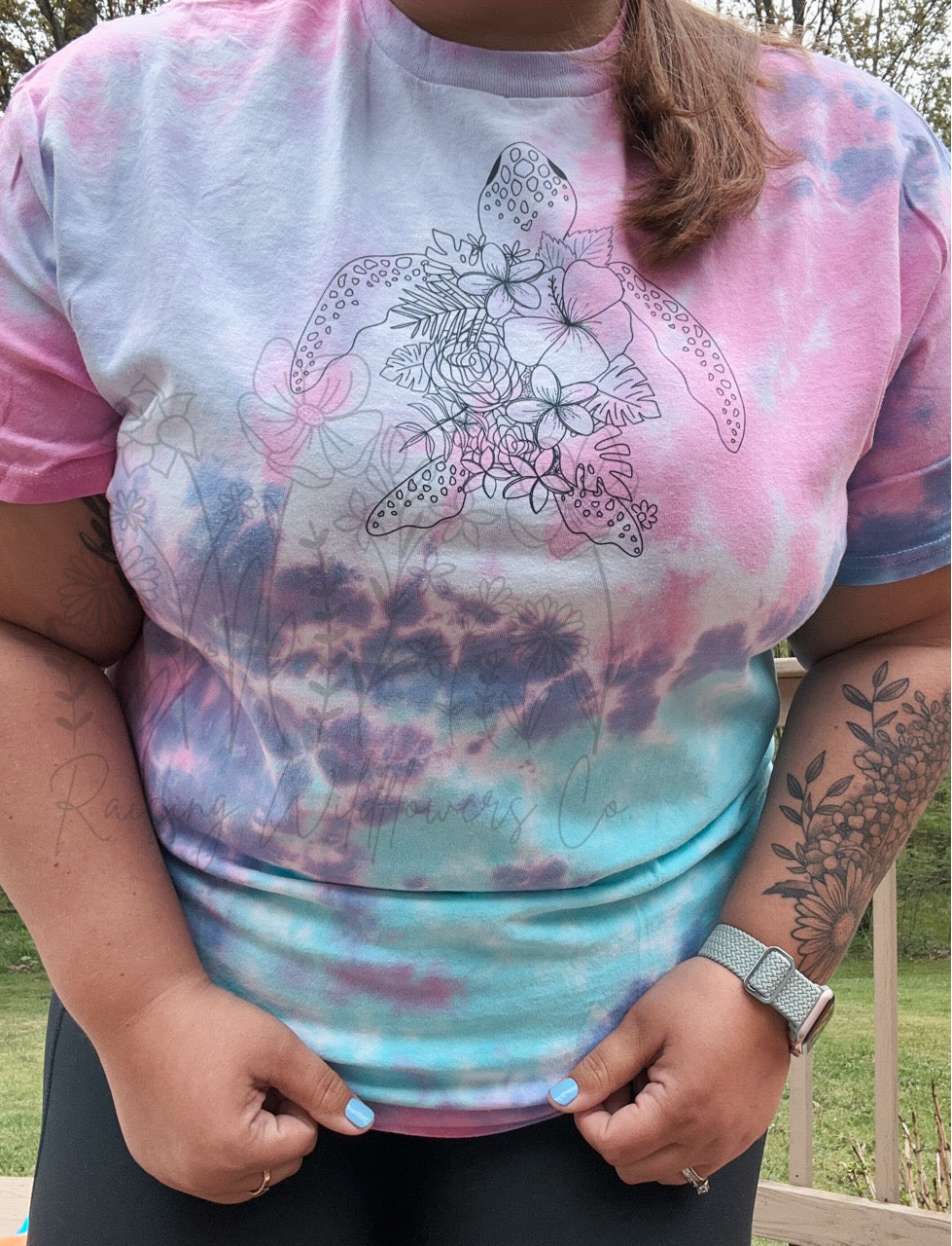 Sea turtle tie dye